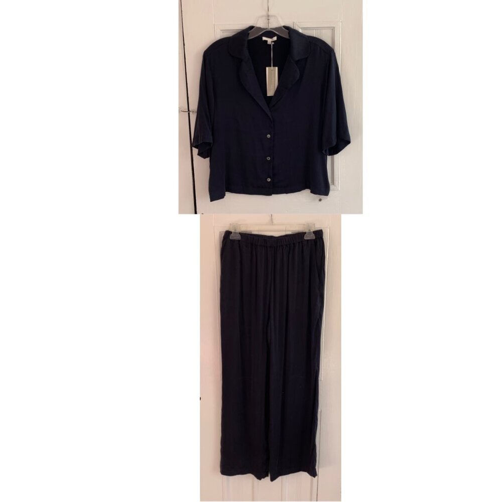 Skin Tay Silk PJ Set, Midnight, Size 1, NWT